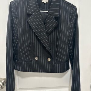 Black Pinstripe Women's Blazer